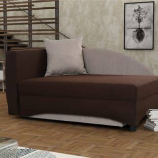 Pohovka LENA 3 levá, hnědá látka/béžová látka