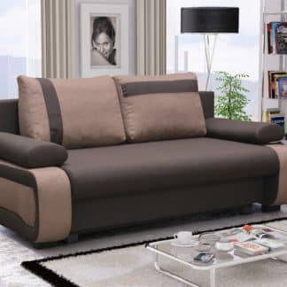 Pohovka NEMO 2, hnědá látka/světle hnědá látka