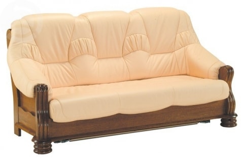 Kožený trojsed Adam bez rozkladu - PYKA