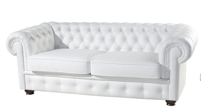 Kožený trojsed Chesterfield rozkládací - PYKA