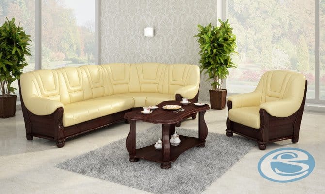 Kožená sedací souprava rohová Roma - PYKA