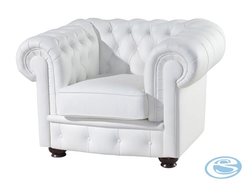 Kožené křeslo Chesterfield - PYKA