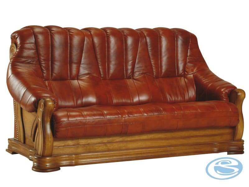 Kožený trojsed Fryderyk II rozkládací - PYKA