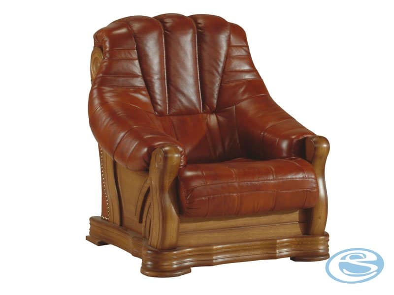 Kožené křeslo Fryderyk II - PYKA