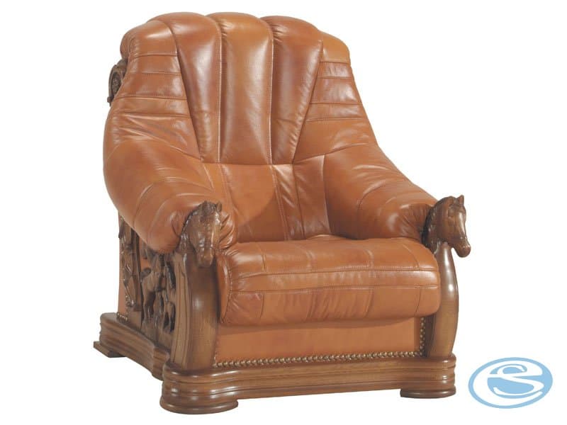 Kožené křeslo Oskar - PYKA