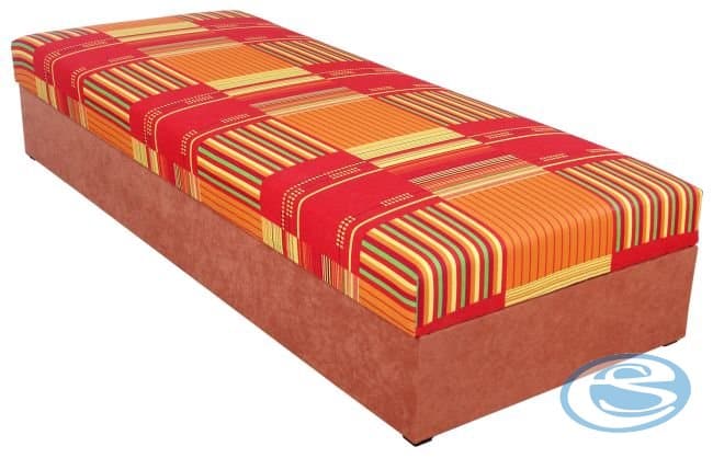 Čalouněná postel Rio 80x200 oranžová - BLANAŘ