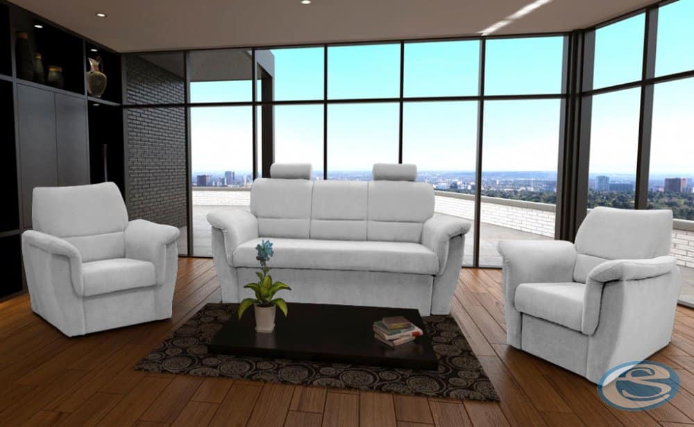 Rozkládací sedací souprava Diana bílá - FALCO