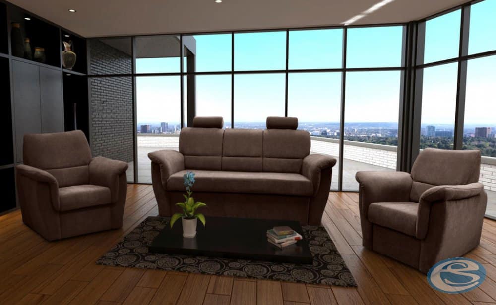 Rozkládací sedací souprava Diana hnědá - FALCO