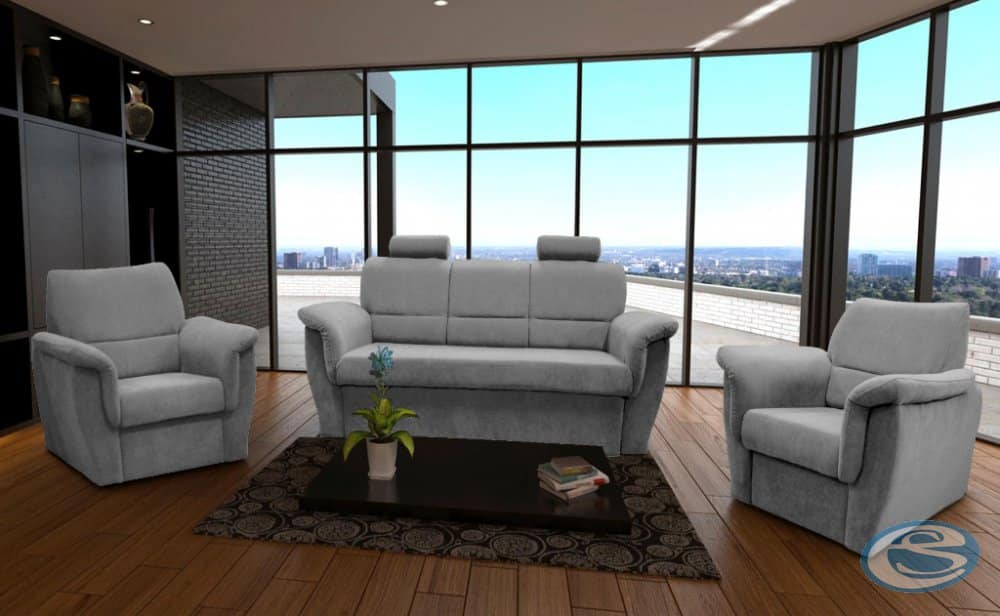 Rozkládací sedací souprava Diana světle šedá - FALCO