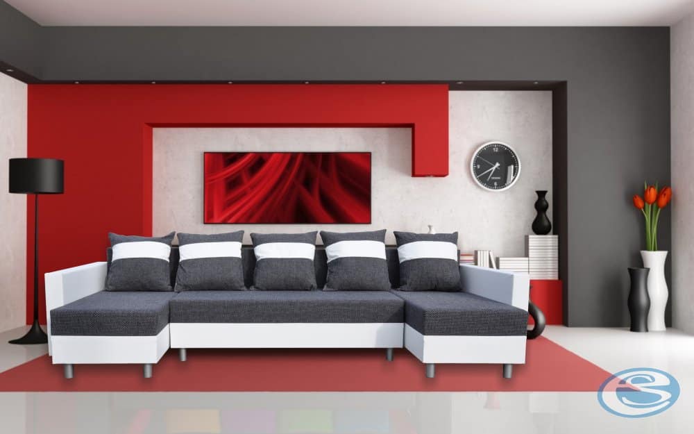 Rozkládací rohová sedačka Frankie šedobílá - FALCO