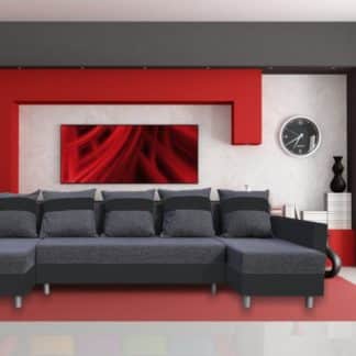 Rozkládací rohová sedačka Frankie šedočerná - FALCO