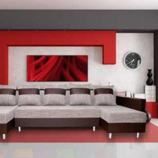 Rozkládací rohová sedačka Frankie hnědá - FALCO