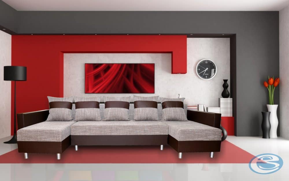 Rozkládací rohová sedačka Frankie hnědá - FALCO