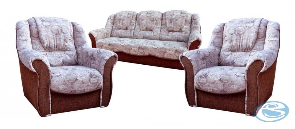 Sedací souprava Bára 3+1+1 hnědá kola/tmavá - FALCO