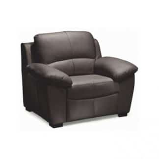 Kožené křeslo Danilo tmavě hnědé - TempoKondela