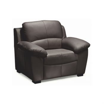 Kožené křeslo Danilo tmavě hnědé - TempoKondela