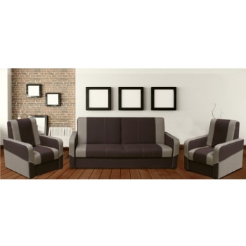 Sedací souprava Hugor 3+1+1čokoládová - TempoKondela