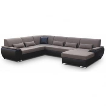 Sedací souprava Emily U hnědá pravá - TempoKondela