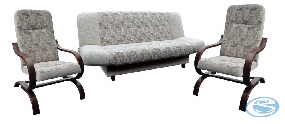 Sedací souprava Olek 3+1+1 platan141/ořech - FALCO