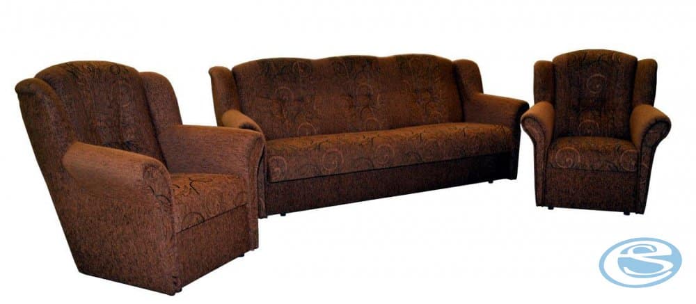 Sedací souprava Agata 3+1+1 hnědá kola - FALCO