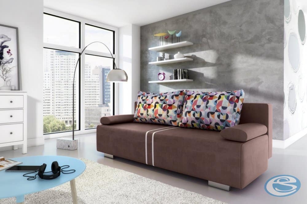 Pohovka Malina rozkládací hnědá - FALCO