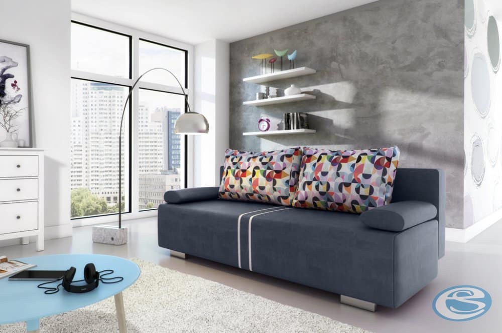 Pohovka Malina rozkládací tmavě šedá - FALCO