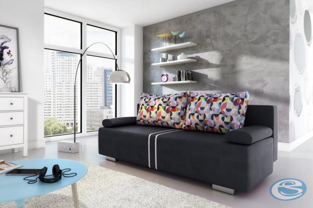 Pohovka Malina rozkládací černá - FALCO