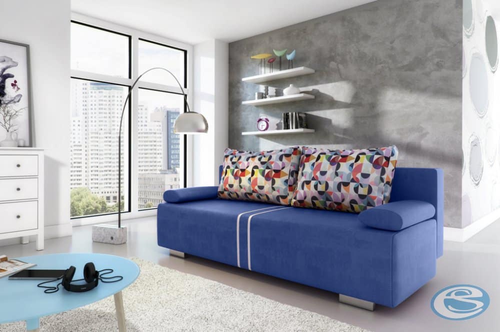 Pohovka Malina rozkládací modrá - FALCO