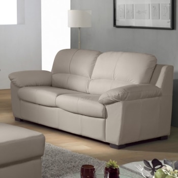 Kožený trojsed Danilo šedý - TempoKondela