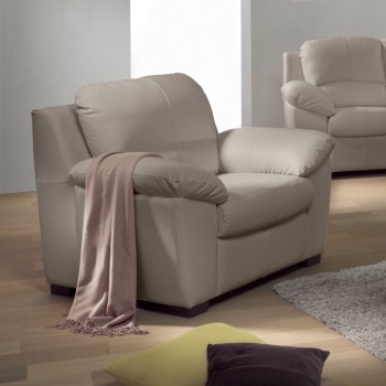 Kožené křeslo Danilo šedé - TempoKondela