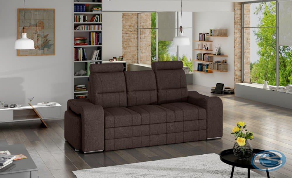 Pohovka Wenus rozkládací tmavě hnědá - FALCO