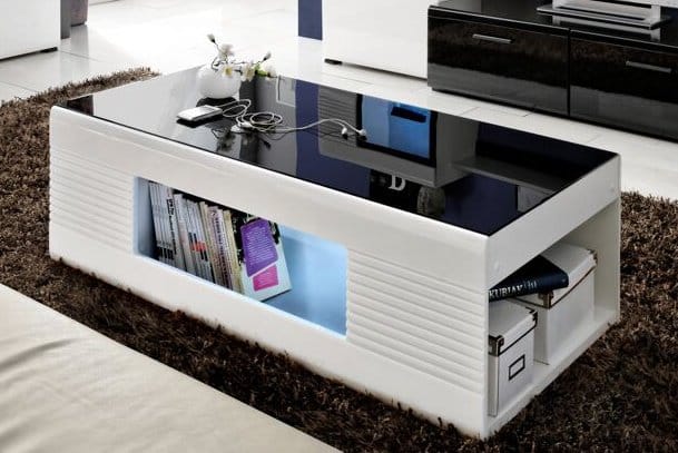 Konferenční stolek Panda bílý/černý - FALCO