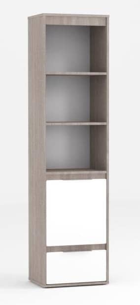 Regál Fado 7 roble/bílý lesk - FALCO