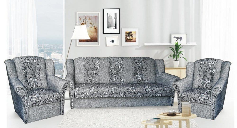 Sedací souprava Agata 3+1+1 černošedá - FALCO