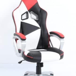 Kancelářské křeslo Lotus černo-bílo-červené - HALMAR