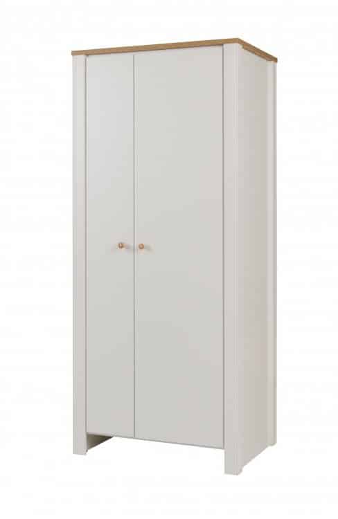 Šatní skříň Berg 2D dub zlatý/crem - JUREK