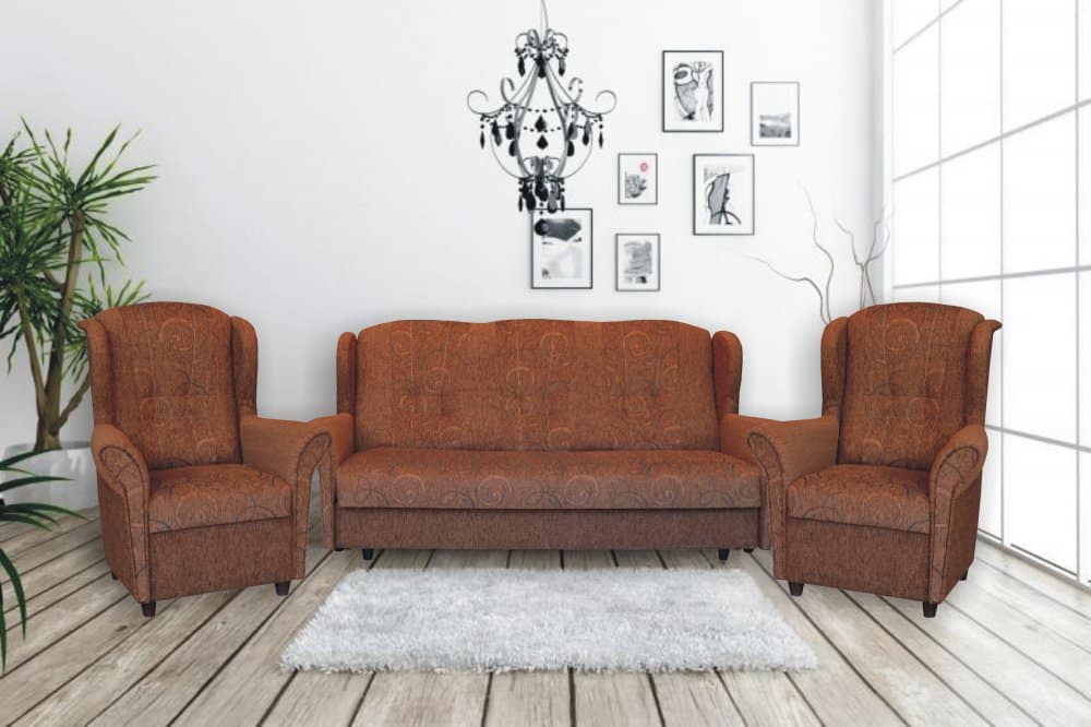 Sedačka s vysokým opěradlem Agátka Maxi hnědá - FALCO