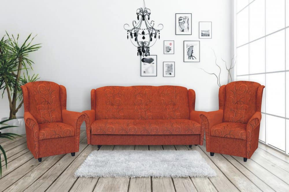 Sedačka s vysokým opěradlem Agátka Maxi oranžová - FALCO