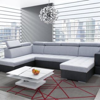 Sedací souprava do U Soft šedočerná pravá - FALCO