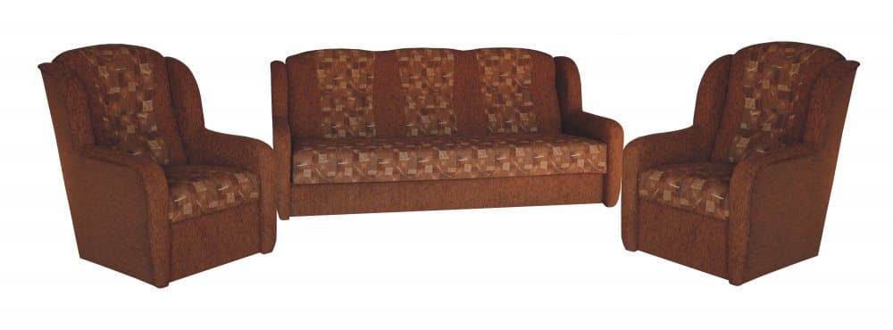 Sedací souprava Metropol 3+1+1 hnědý vzor - FALCO