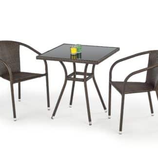 Stůl MOBIL, tmavě hnědá/černá