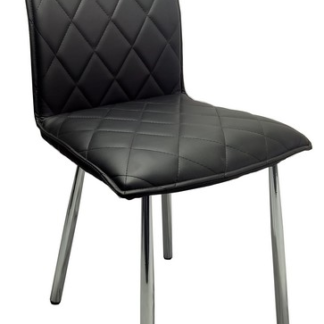 Jídelní židle Irina, černá ekokůže
