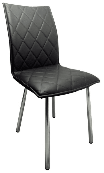 Jídelní židle Irina, černá ekokůže