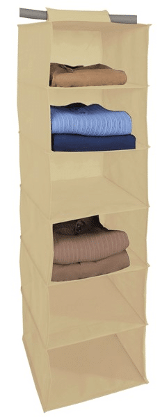 Závěsný regál Cover (6 přihrádek), béžový