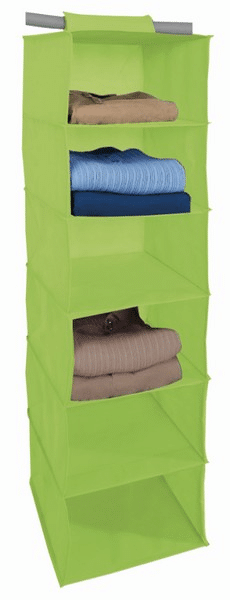 Závěsný regál Cover (6 přihrádek), zelený