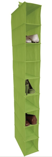 Závěsný regál Cover (9 přihrádek), zelený
