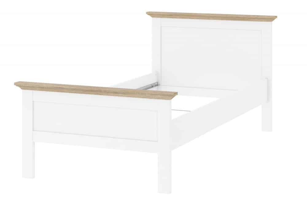 Postel Paris 90x200 bílá/dub 77801 - TVI