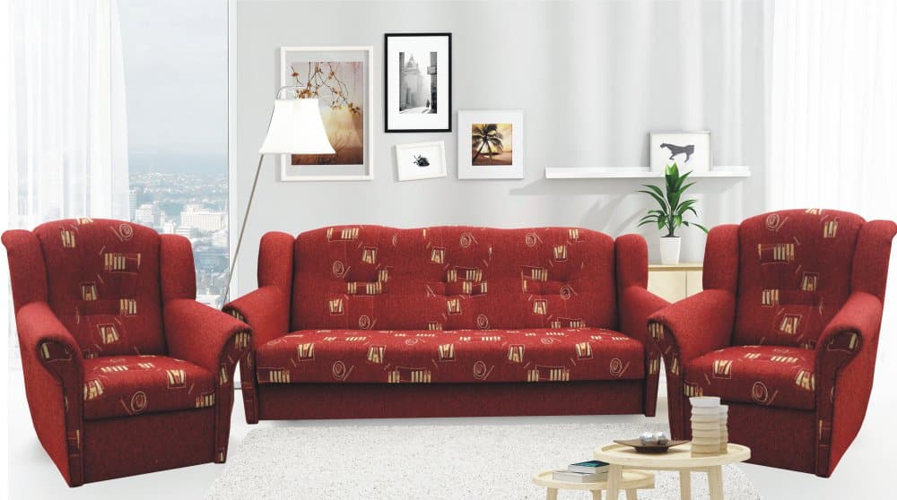 Sedací souprava Agata 3+1+1 bordo - FALCO