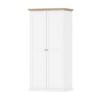 Šatní skříň Paris dvoudveřová 75352 bílá/dub - TVI