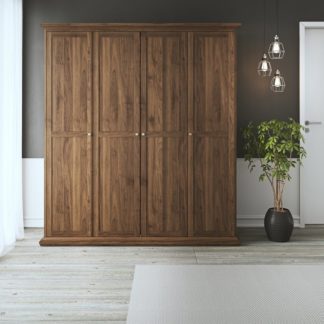 Čtyřdveřová šatní skříň Paris 75354 ořech - TVI